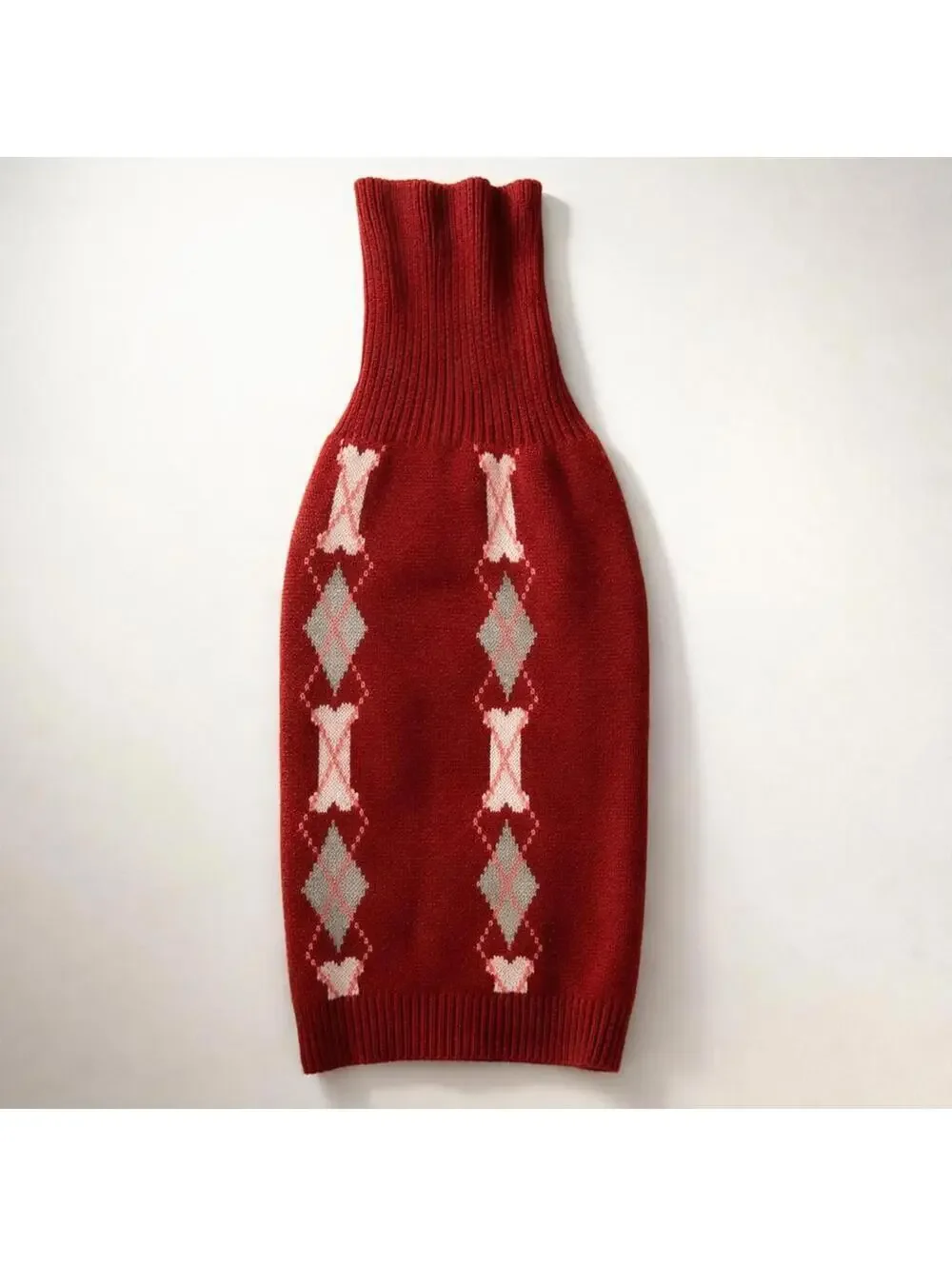 Companion Road X-Large Red Argyle Pet Sweater